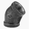 Anvil 8700126157 .5 in. Malleable Iron Pipe Fitting Black 45 Degree Elbow 230078